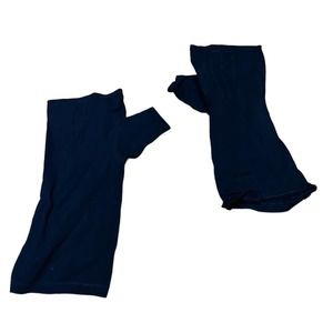 1940s Black Crepe Fingerless Gloves Short Length / Women’s Small *